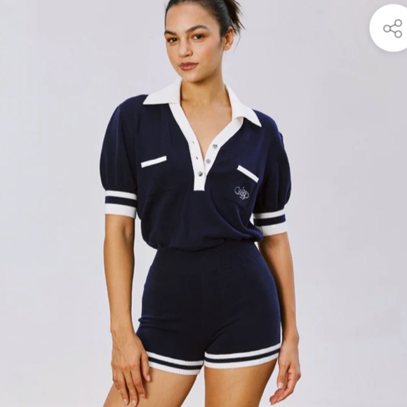 WISKII V-NECK POLO SHORT SLEEVE PLAYSUIT - Picture 4 of 4